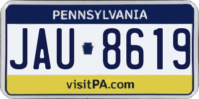 PA license plate JAU8619