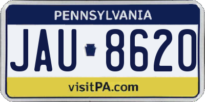 PA license plate JAU8620