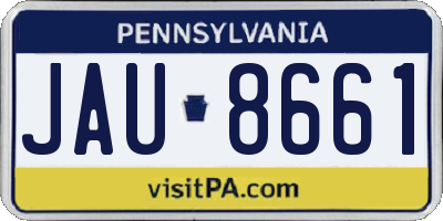 PA license plate JAU8661