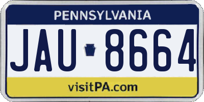 PA license plate JAU8664