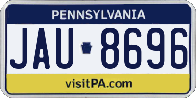 PA license plate JAU8696
