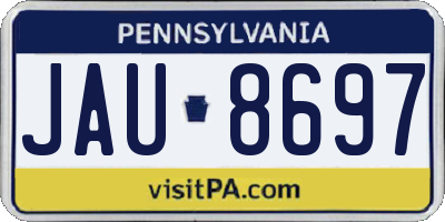 PA license plate JAU8697