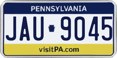 PA license plate JAU9045