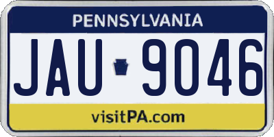 PA license plate JAU9046