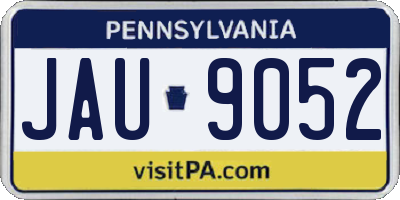 PA license plate JAU9052