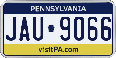 PA license plate JAU9066