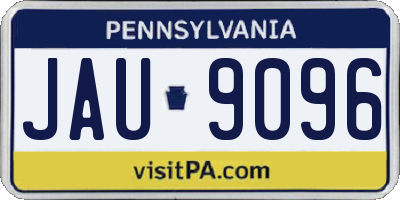 PA license plate JAU9096