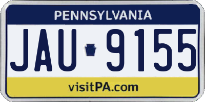 PA license plate JAU9155