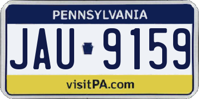 PA license plate JAU9159