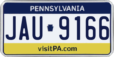 PA license plate JAU9166
