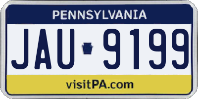 PA license plate JAU9199