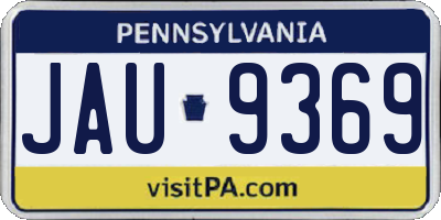 PA license plate JAU9369