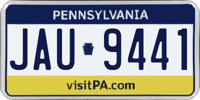 PA license plate JAU9441
