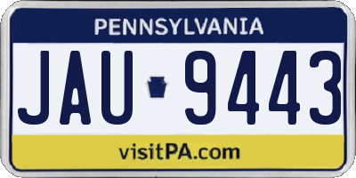 PA license plate JAU9443