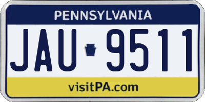 PA license plate JAU9511