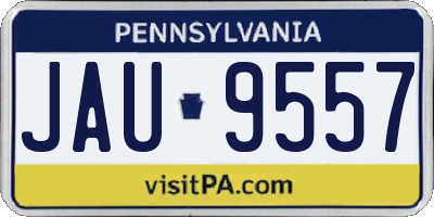 PA license plate JAU9557