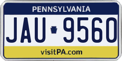 PA license plate JAU9560