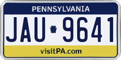 PA license plate JAU9641
