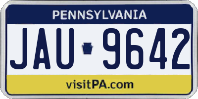 PA license plate JAU9642