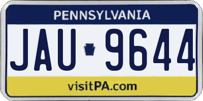 PA license plate JAU9644
