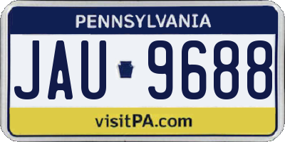 PA license plate JAU9688