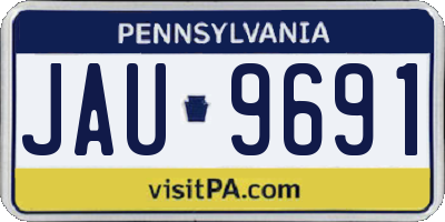 PA license plate JAU9691