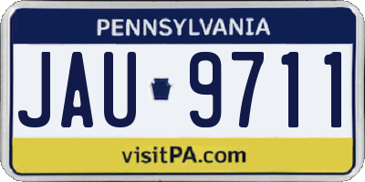 PA license plate JAU9711