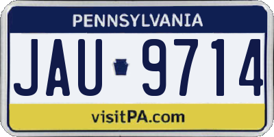 PA license plate JAU9714