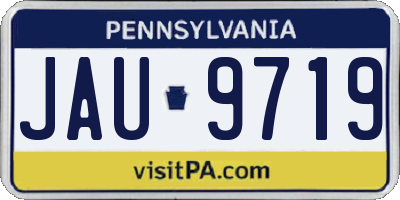 PA license plate JAU9719