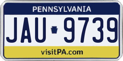 PA license plate JAU9739