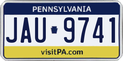 PA license plate JAU9741