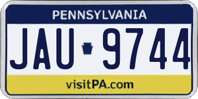 PA license plate JAU9744