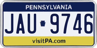 PA license plate JAU9746