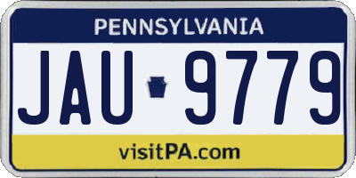 PA license plate JAU9779