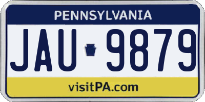 PA license plate JAU9879