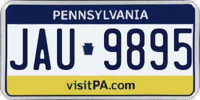 PA license plate JAU9895