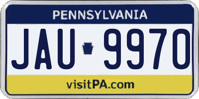 PA license plate JAU9970