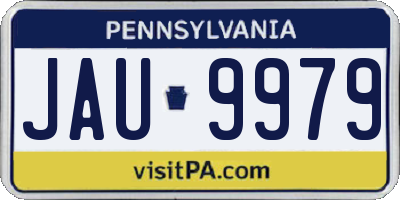 PA license plate JAU9979