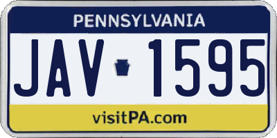 PA license plate JAV1595