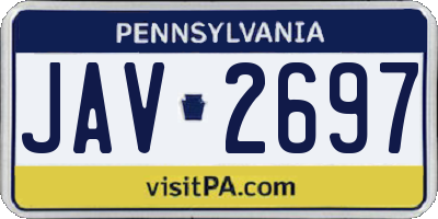 PA license plate JAV2697