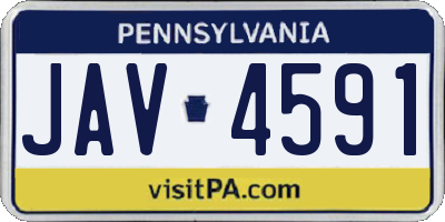 PA license plate JAV4591