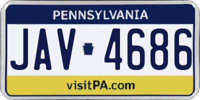 PA license plate JAV4686