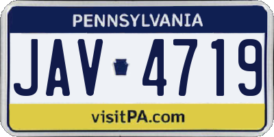 PA license plate JAV4719