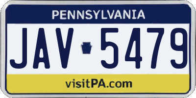 PA license plate JAV5479