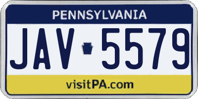 PA license plate JAV5579