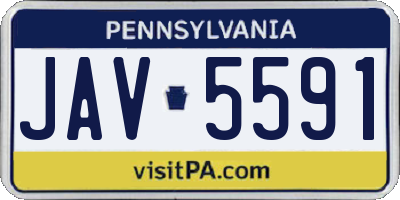 PA license plate JAV5591