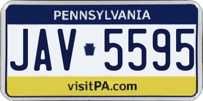 PA license plate JAV5595