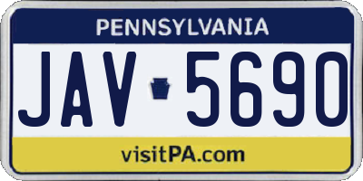 PA license plate JAV5690