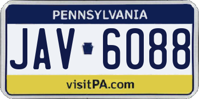 PA license plate JAV6088