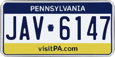 PA license plate JAV6147